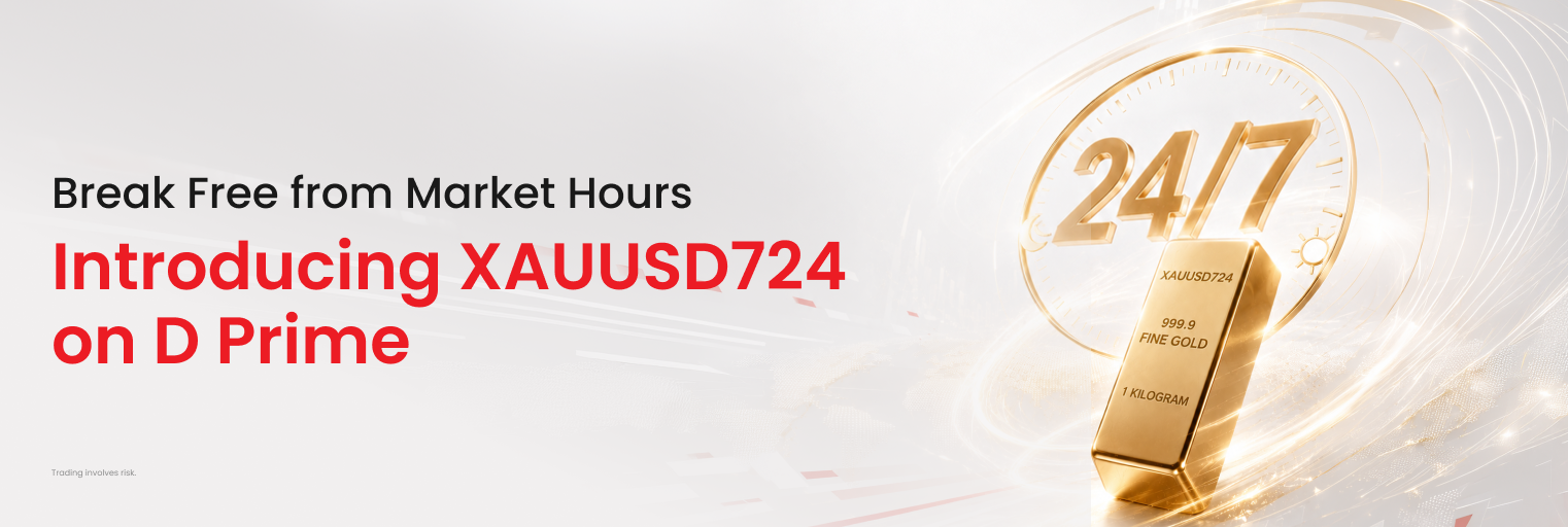 D Prime introduces XAUUSD724 for 24/7 gold trading beyond traditional market hours.